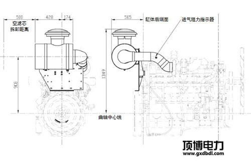 空滤器外形安装尺寸示意简图